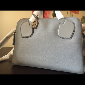 Genuine Leather 3-Compartment Leather Satchel